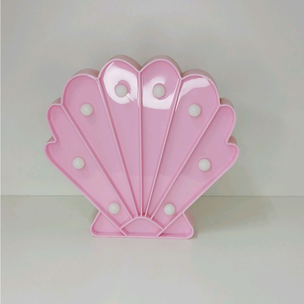 Concha Luminária - Rosa Bebê - Peg e monte da drica