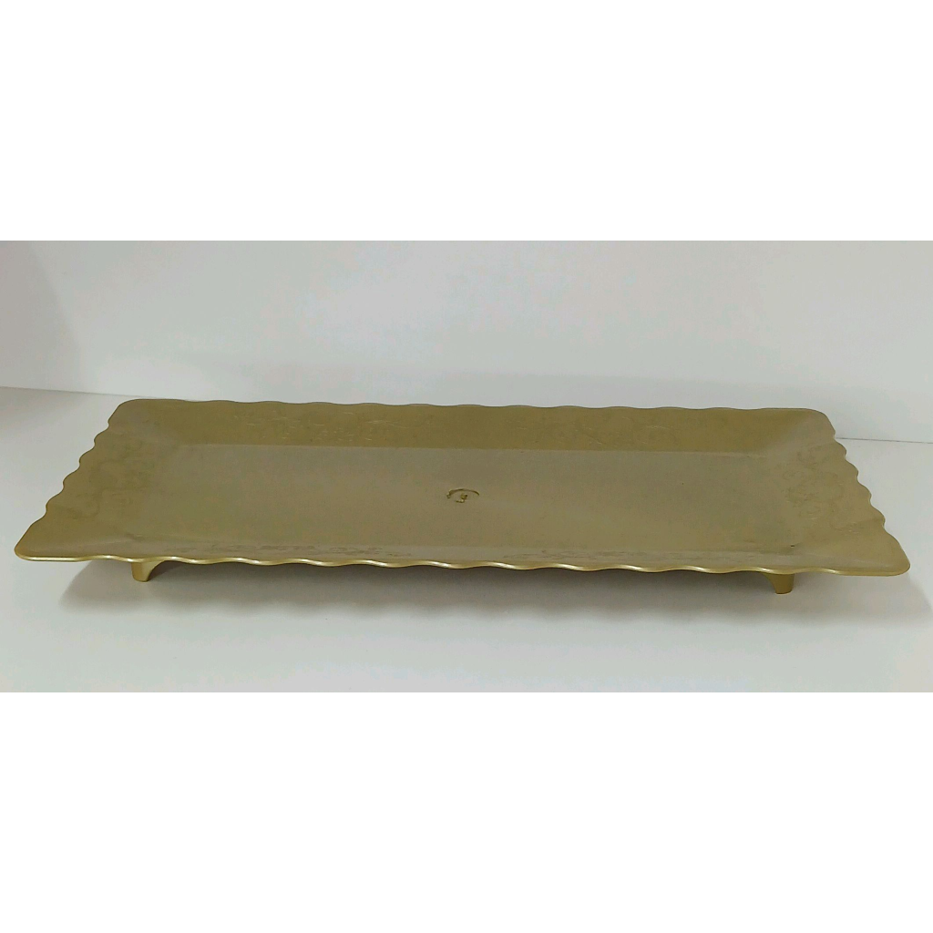 Bandeja Retângular Plastico - Dourado - Peg e monte da drica