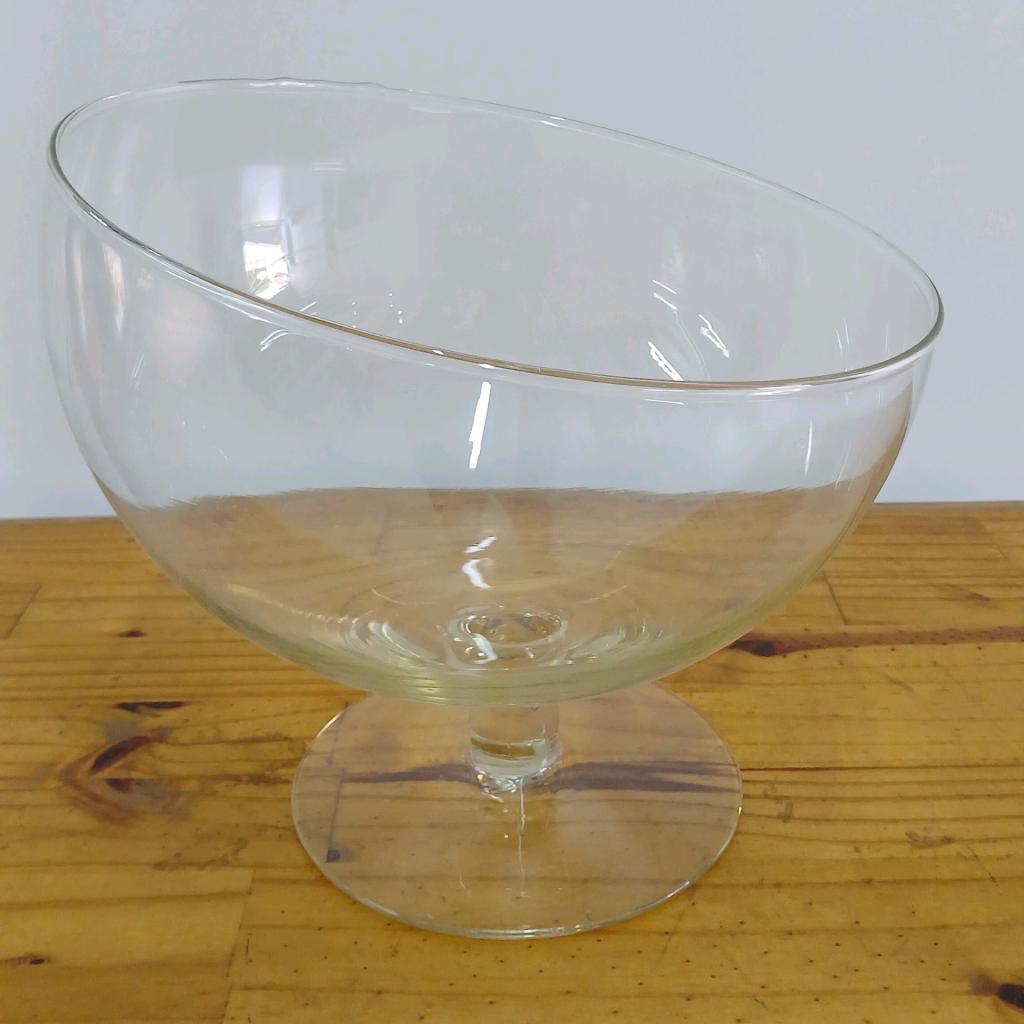Taça Diagonal de Vidro - Transparente - Peg e monte da drica