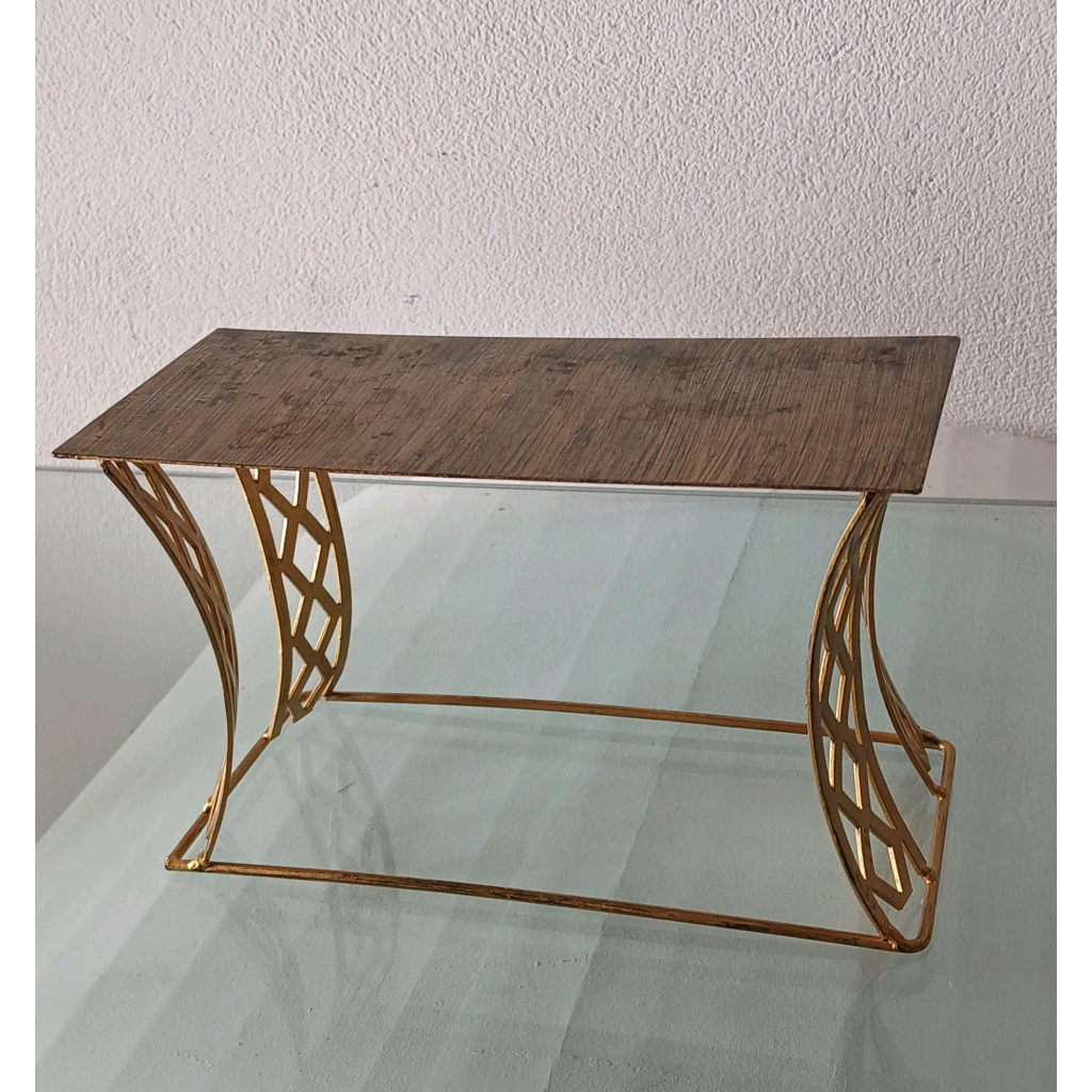 Porta Doce Baixo Retangular - Dourado - Peg e monte da drica