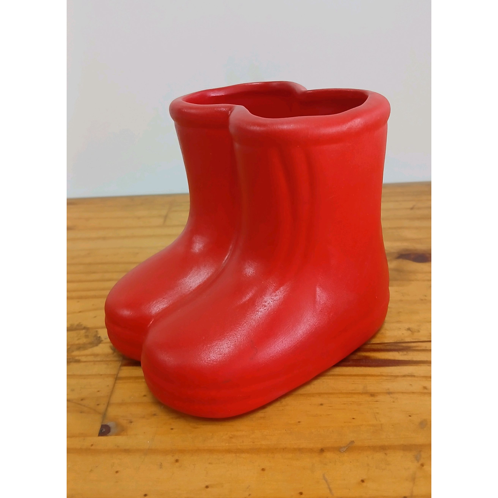 Vaso Botinha Louça - Vermelho - Peg e monte da drica