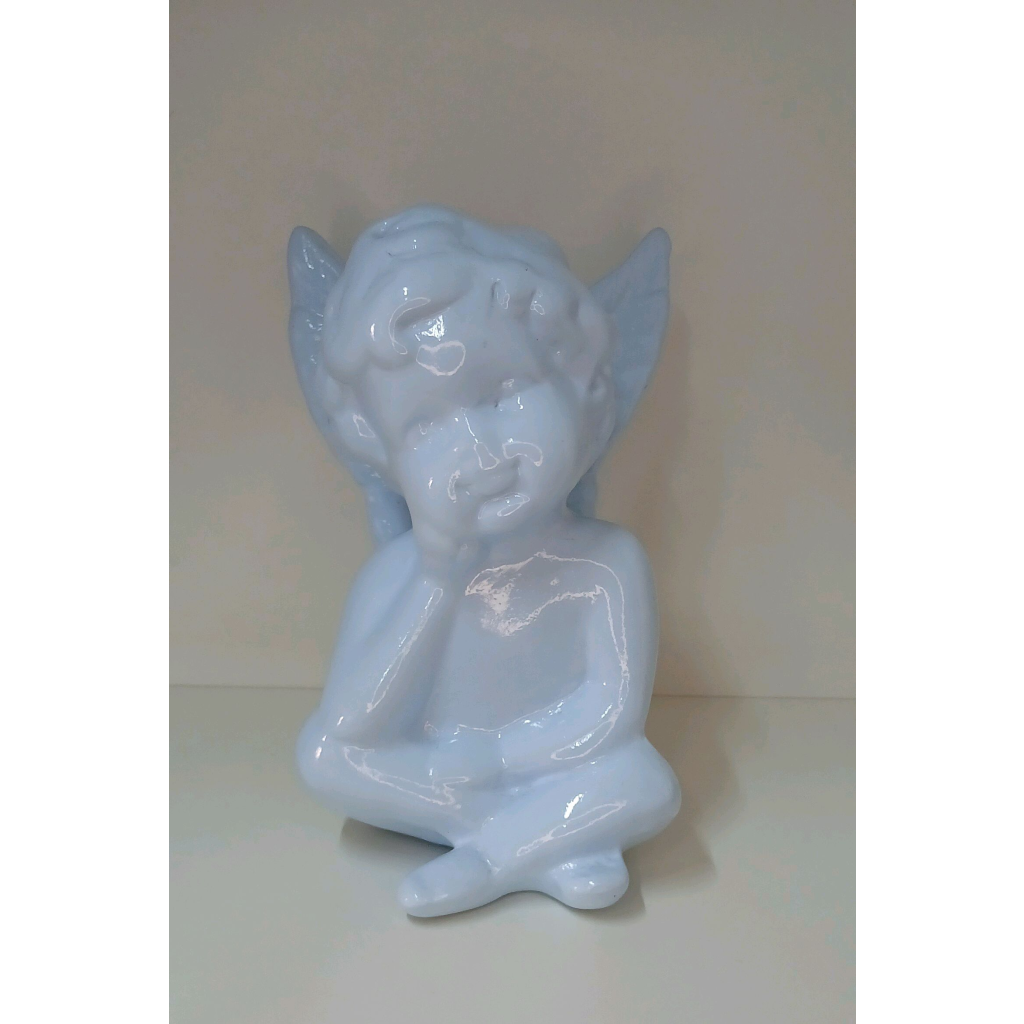 Anjinho Em Louça - Azul Bebê - Peg e monte da drica