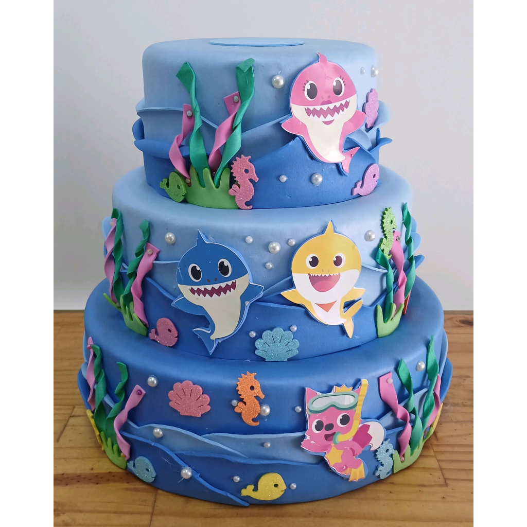 Bolo Fake Baby Shark - Peg e monte da drica