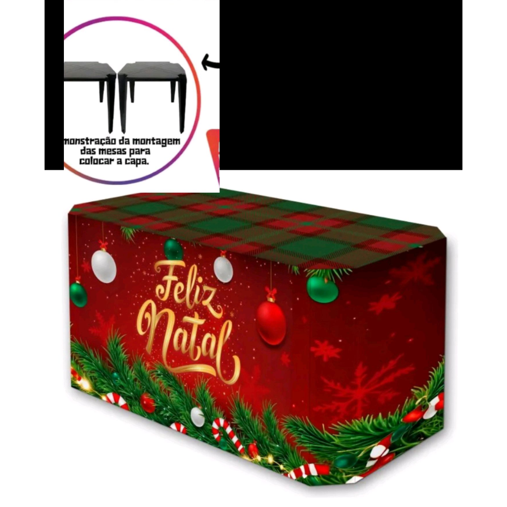 Capa Para Mesa Natal - Peg e monte da drica