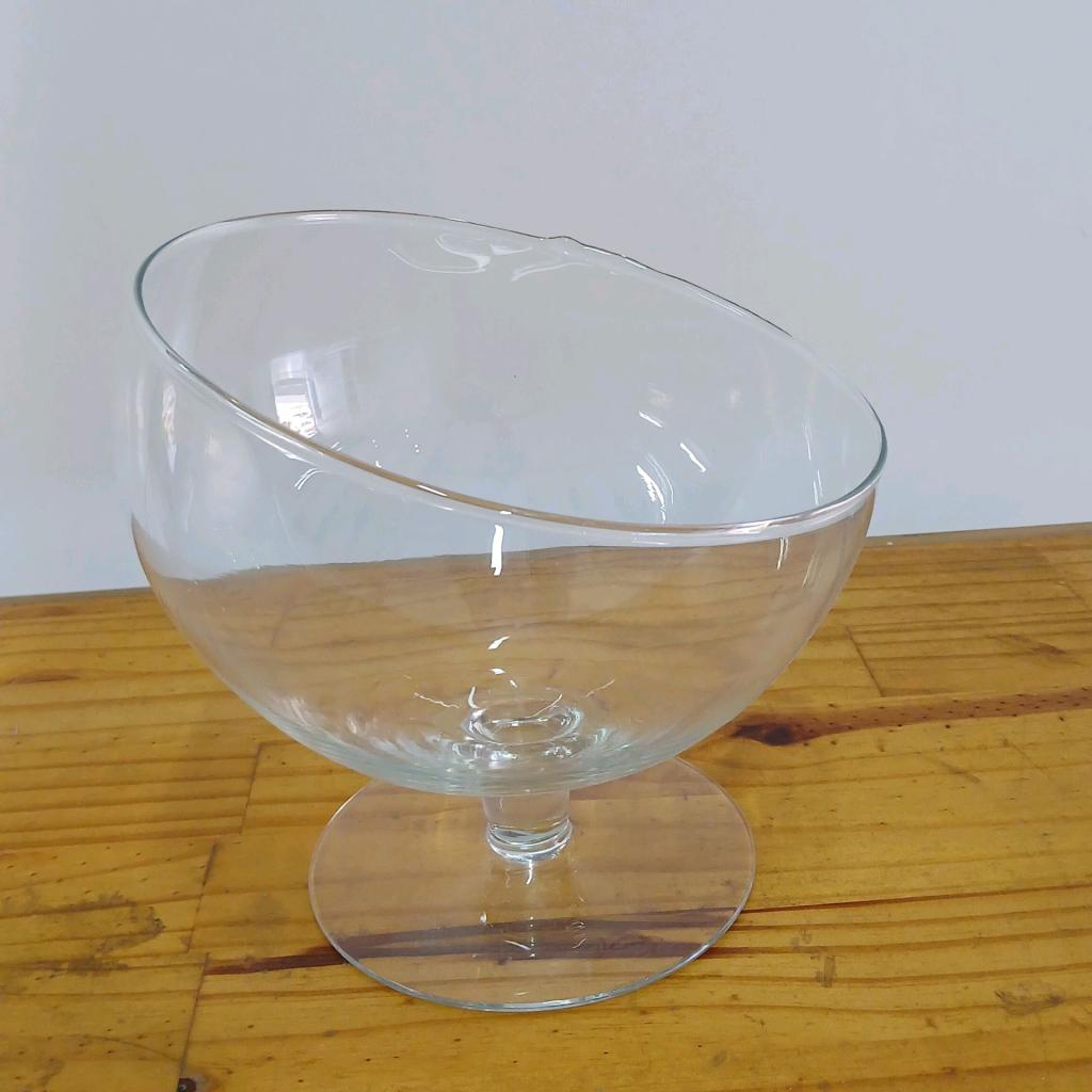 Taça Diagonal de Vidro - Transparente - Peg e monte da drica