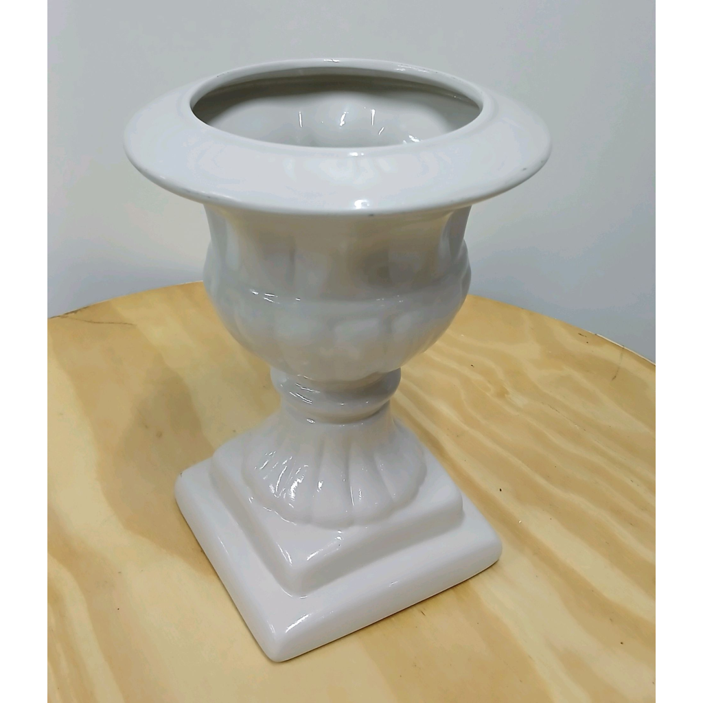Vaso de Cerâmica - Branco - Peg e monte da drica