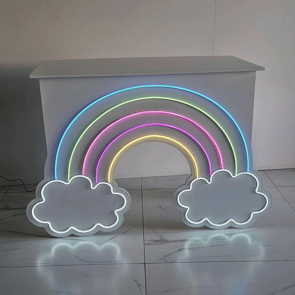 Mesa Arco Iris Com Led - Branco - Peg e monte da drica