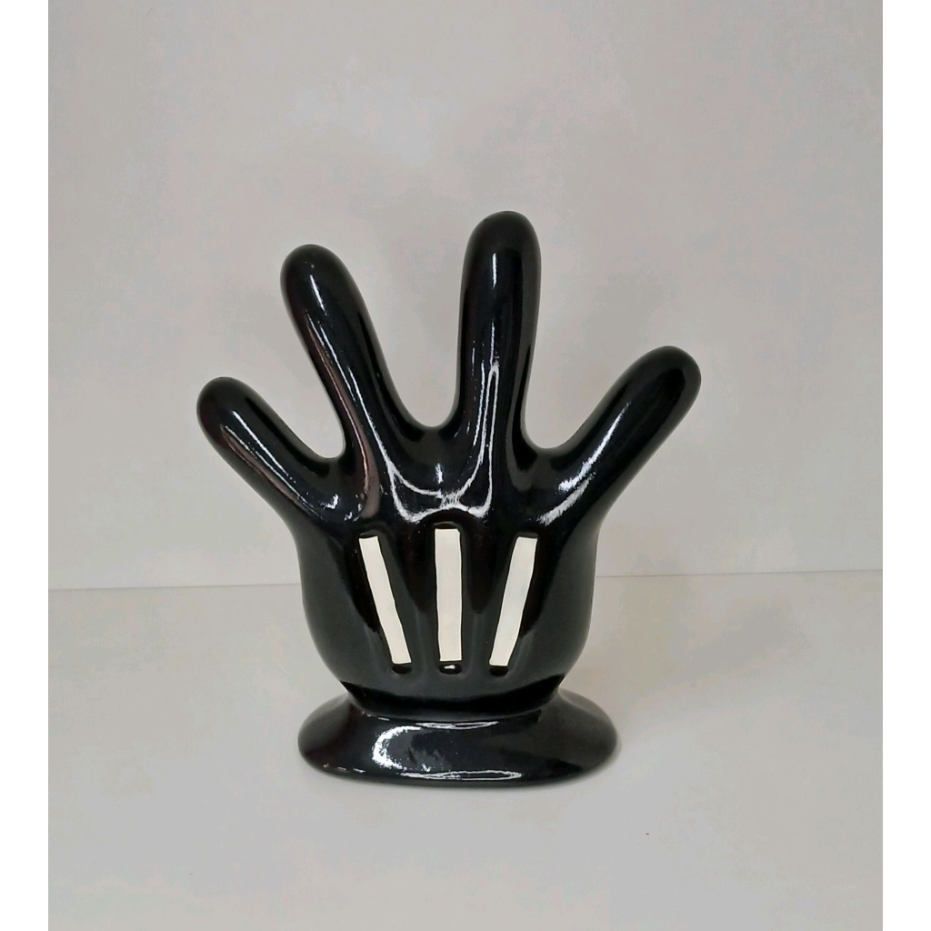 Mão Mickey de Louça - Preto - Peg e monte da drica