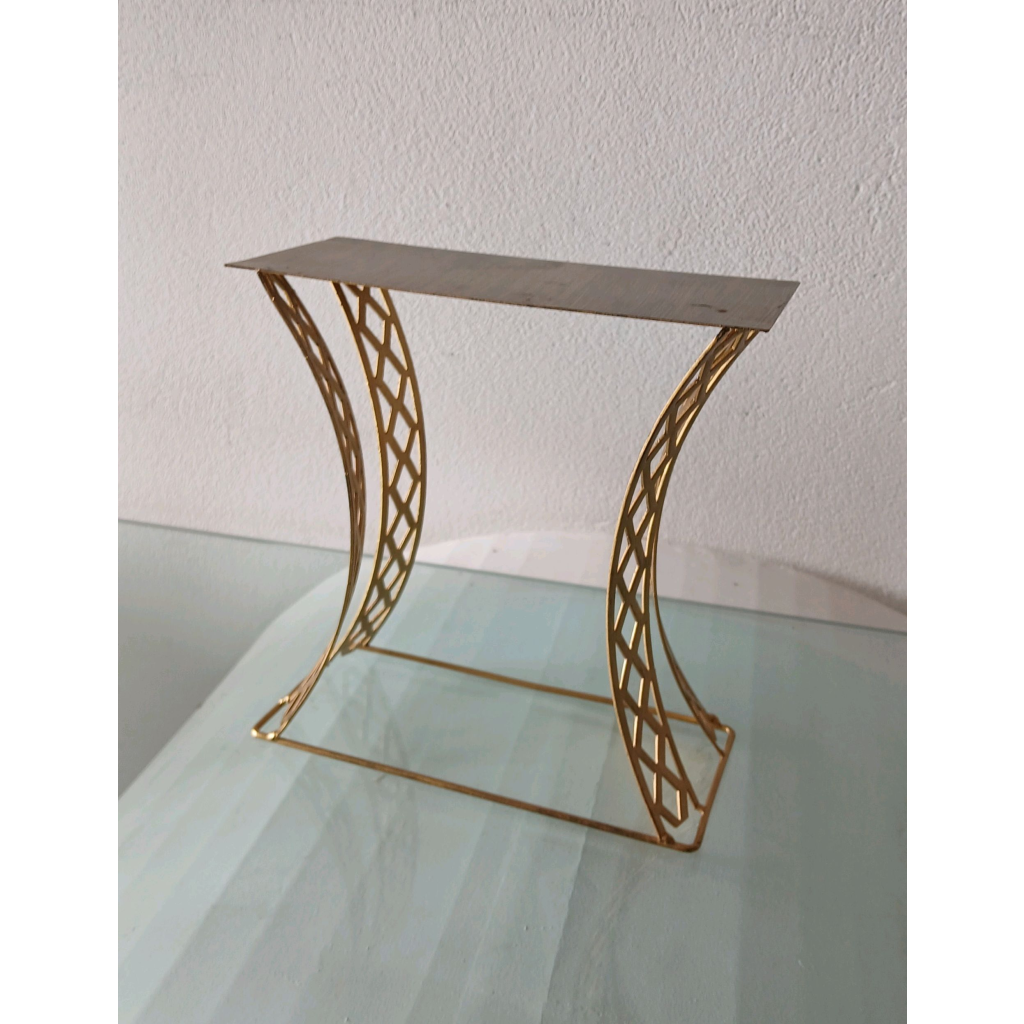 Porta Doce Alto Retangular - Dourado - Peg e monte da drica