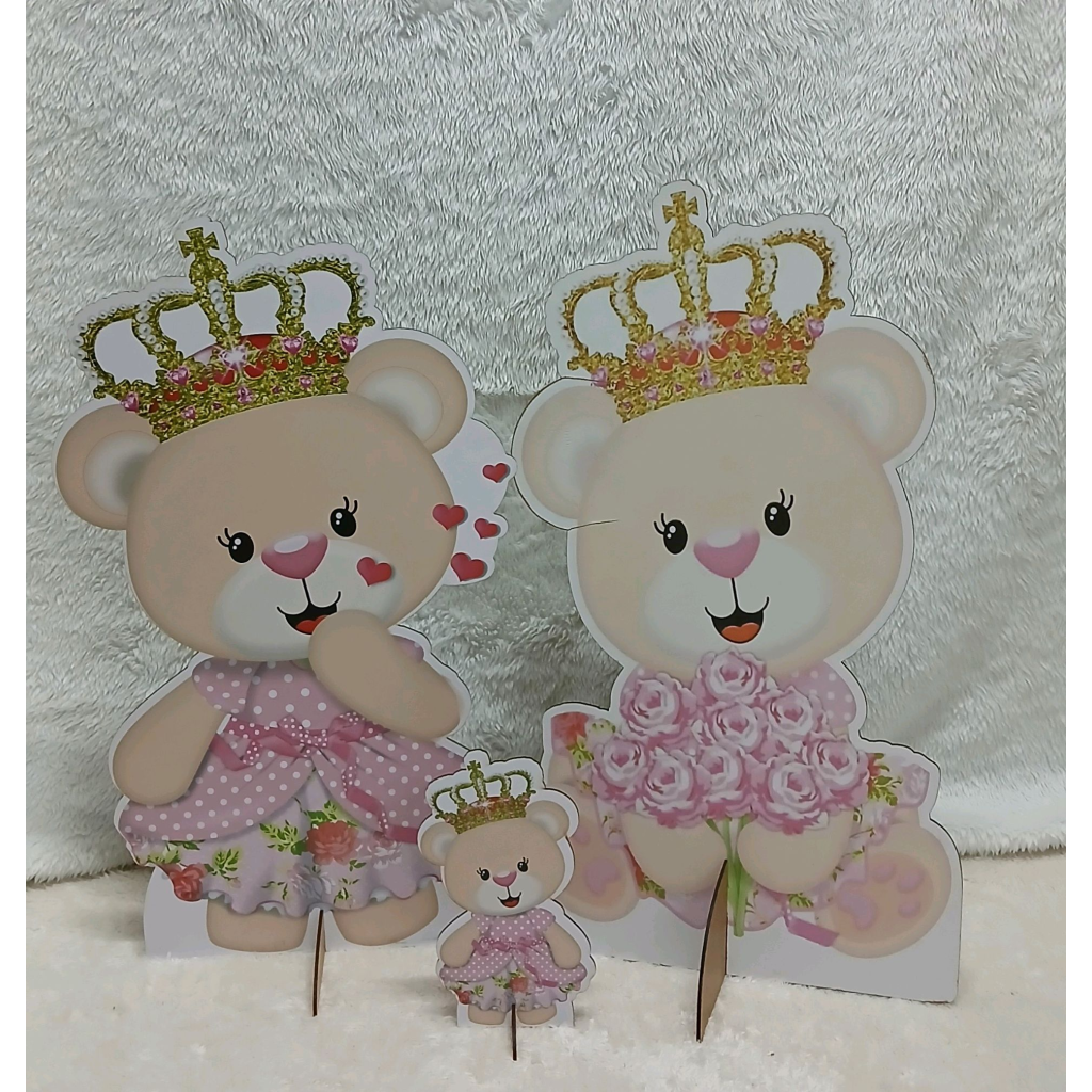 Kit Display Ursinha Rosa - Peg e monte da drica
