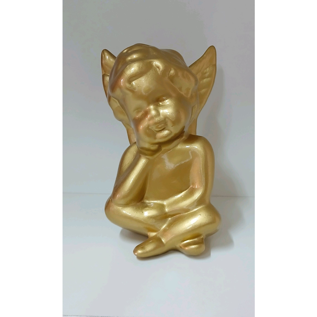 Anjinho Em Louça - Dourado - Peg e monte da drica