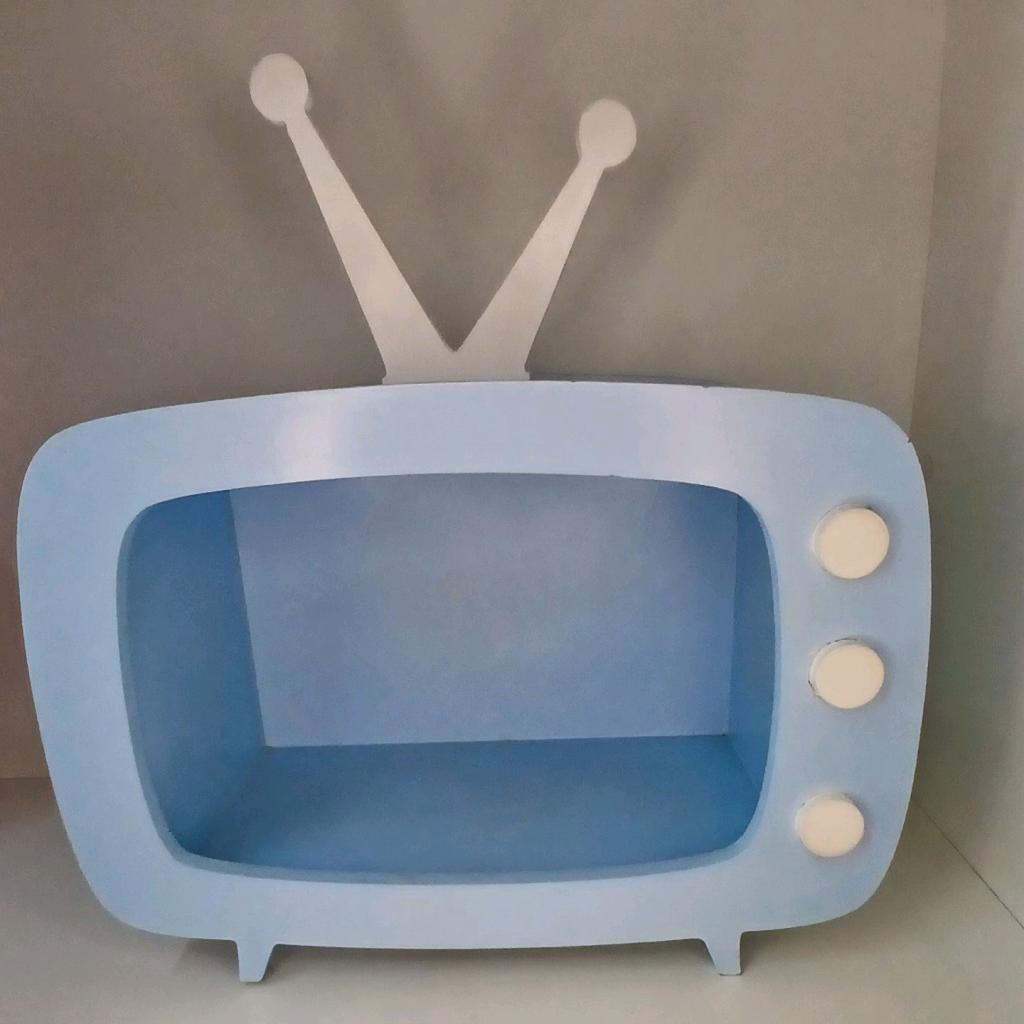 Tv Decorativa - Azul - Peg e monte da drica