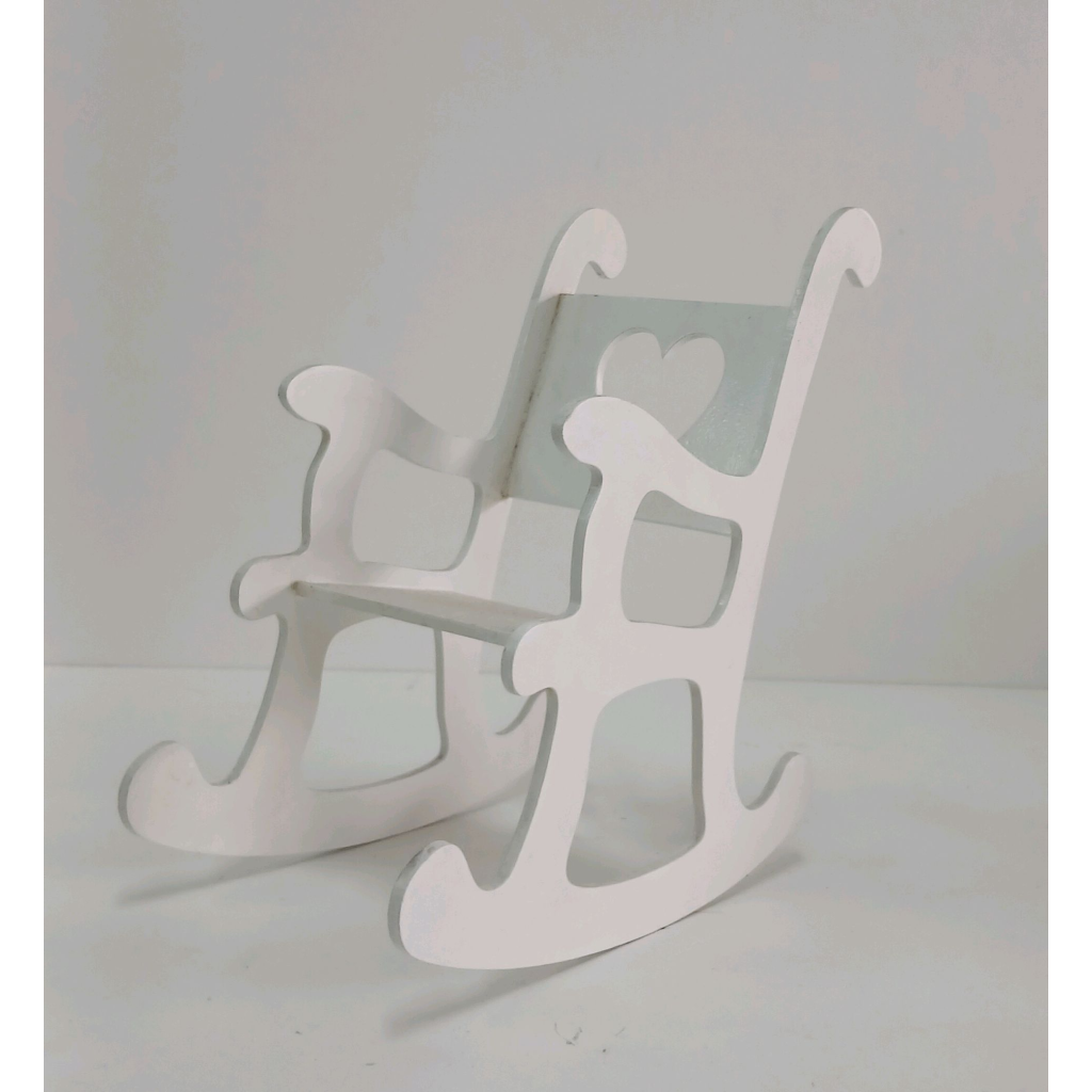 Mini Cadeira de Balanço Decorativa - Branco - Peg e monte da drica