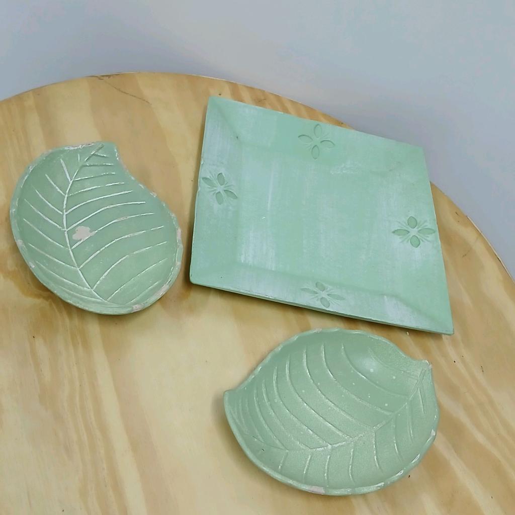 Kit Bandeja Folha - Verde Claro - Peg e monte da drica