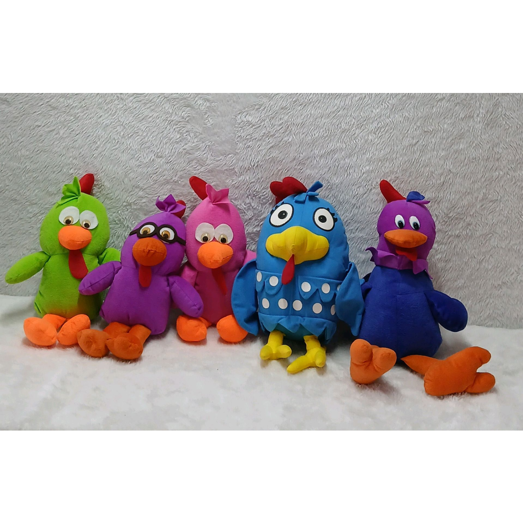 Kit  Pelúcias Galinha Pintadinha - Peg e monte da drica