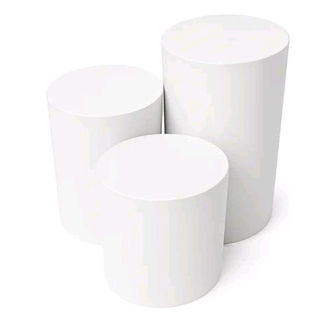 Tecidos Capas Cilindro Branco - Peg e monte da drica