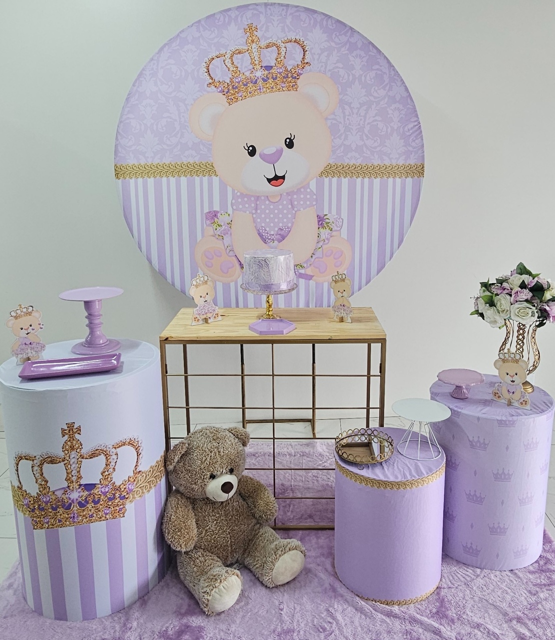 Kit Ursa Realeza Lilás  - Peg e monte da drica