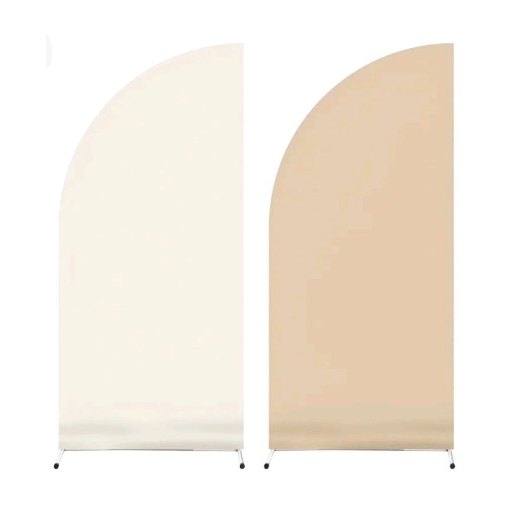 Painel Meia Lua Bege E Branco - Peg e monte da drica