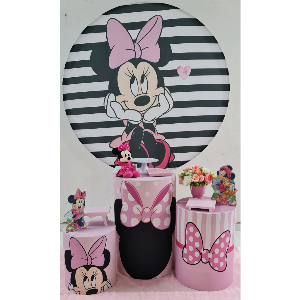 Kit Minnie Rosa - Peg e monte da drica