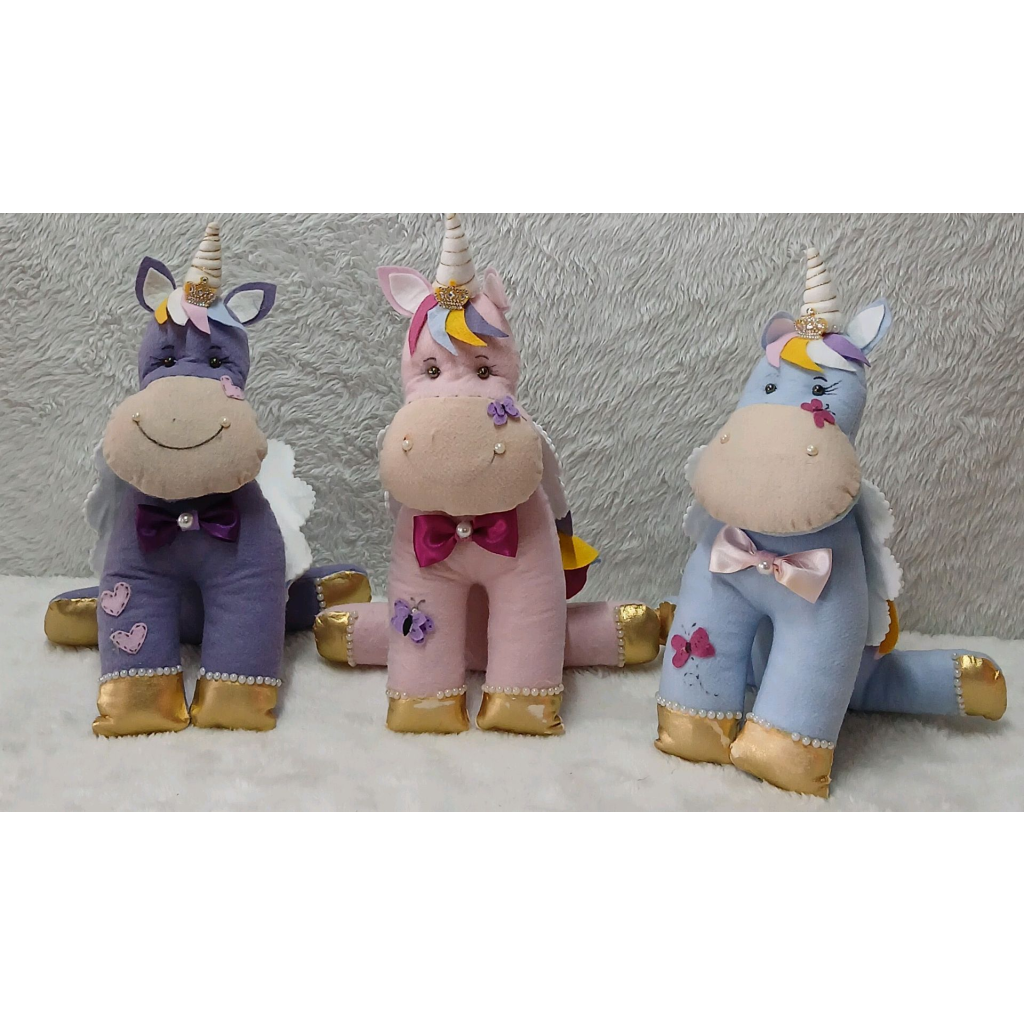 Pelucia Unicórnio - Peg e monte da drica