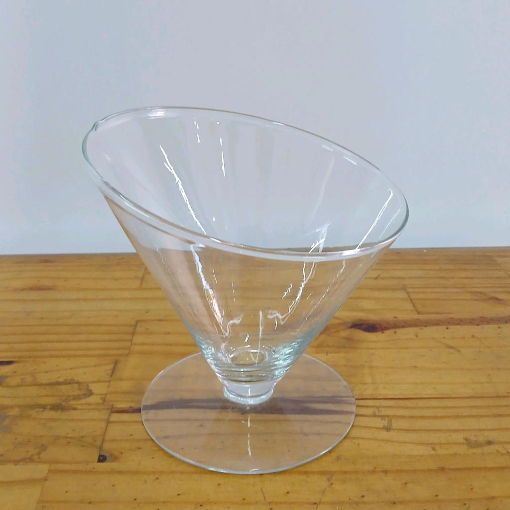 Taça Diagonal de Vidro - Transparente - Peg e monte da drica