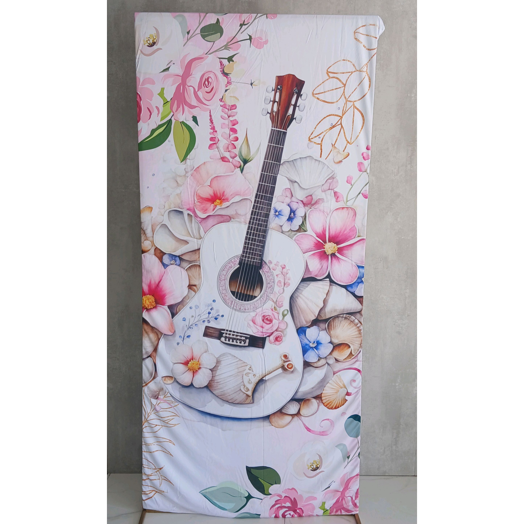 Tecido Romano Violão Country Feminino - Peg e monte da drica