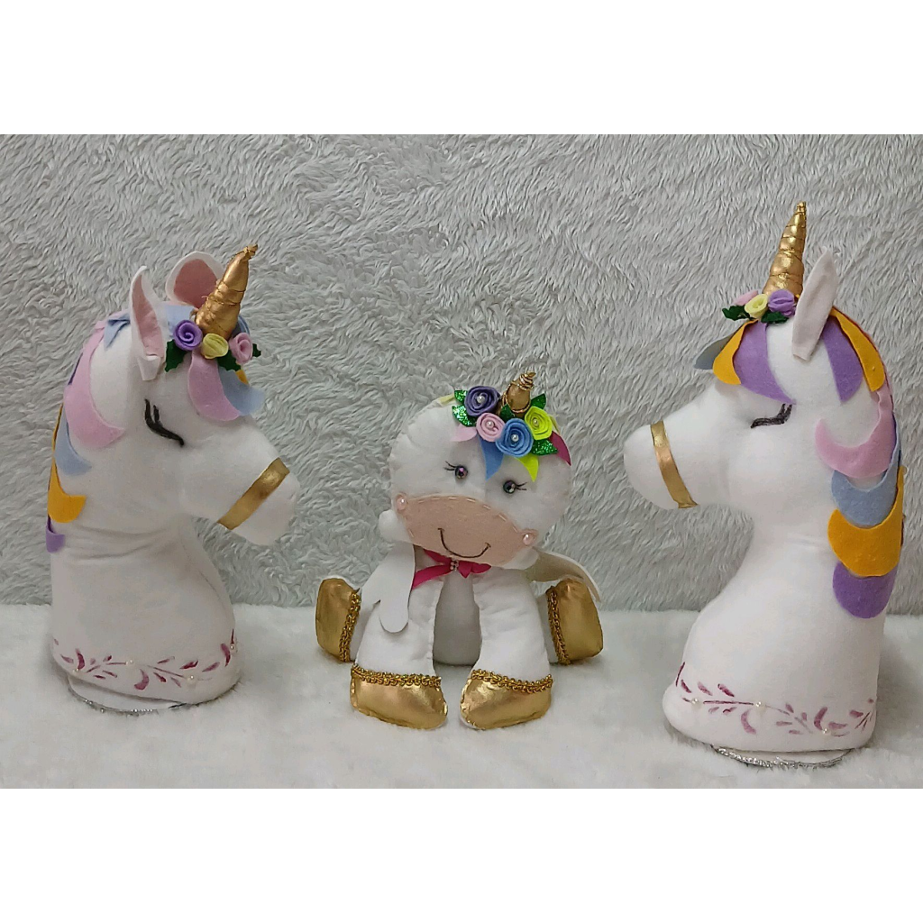Pelucia Unicórnio - Peg e monte da drica