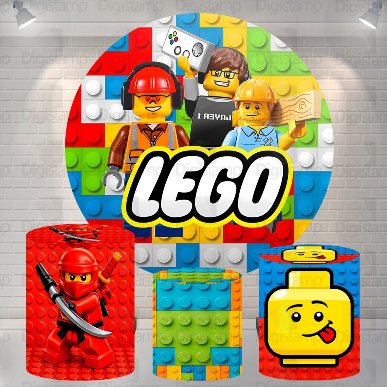 Tecido Lego - Pegue e Monte da Drica
