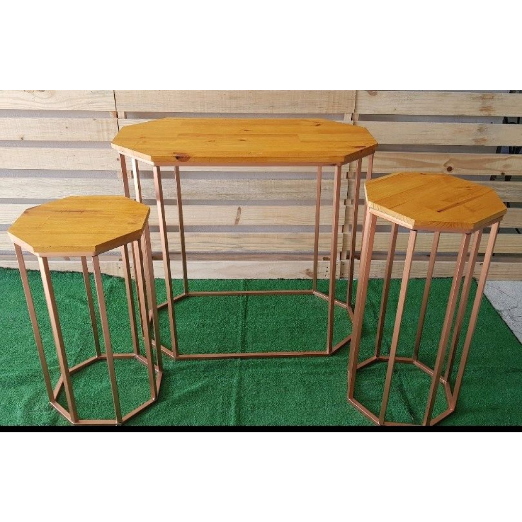 Kit Mesa Oitavada Rose Gold - Peg e monte da drica