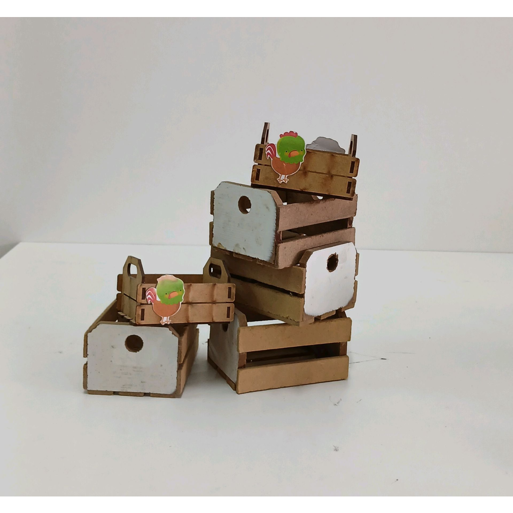 Caixa de Feira Mini Kit 6 Peças - Marrom - Peg e monte da drica