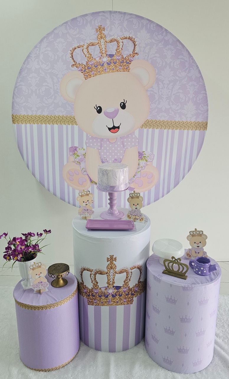 Kit Ursa Realeza  Lilas - Peg e monte da drica