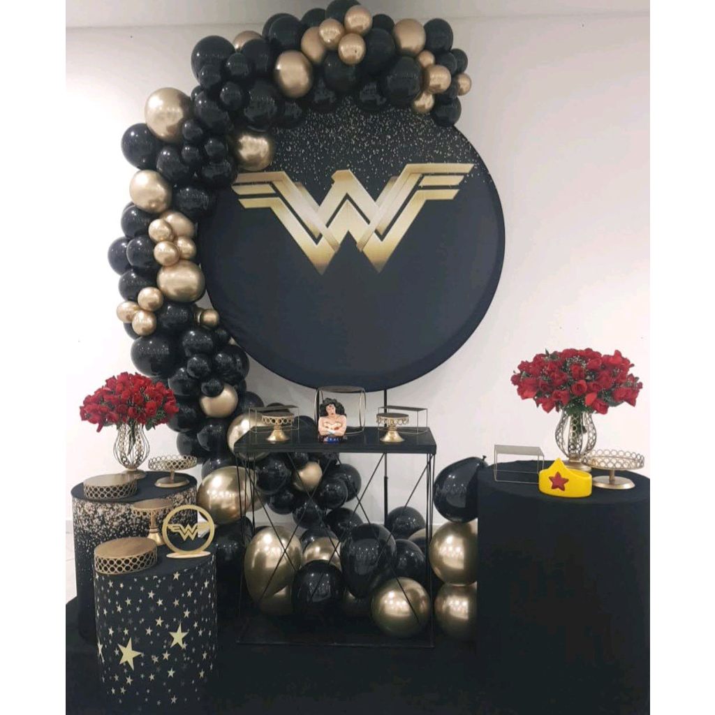 Kit Mulher Maravilha Black (Não  Acompanha Balões) - Peg e monte da drica