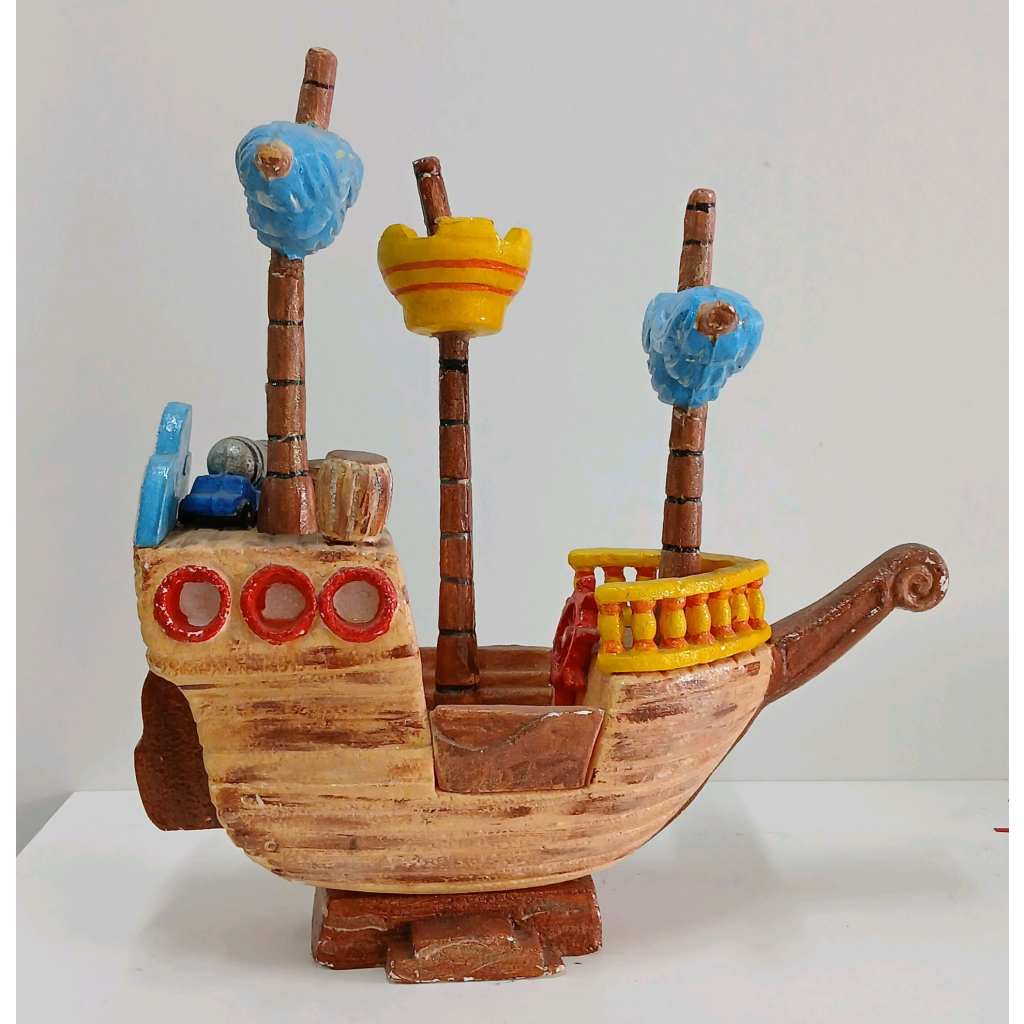 Maquete Navio One Piece Decorativo - Marrom - Peg e monte da drica