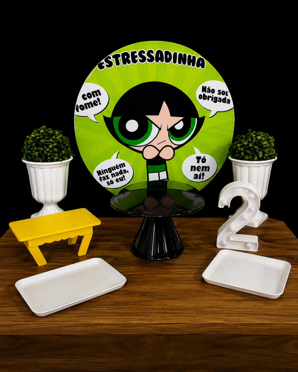 Kit Mini Festa Simples Estressadinha - Una Fest Pegue e Monte