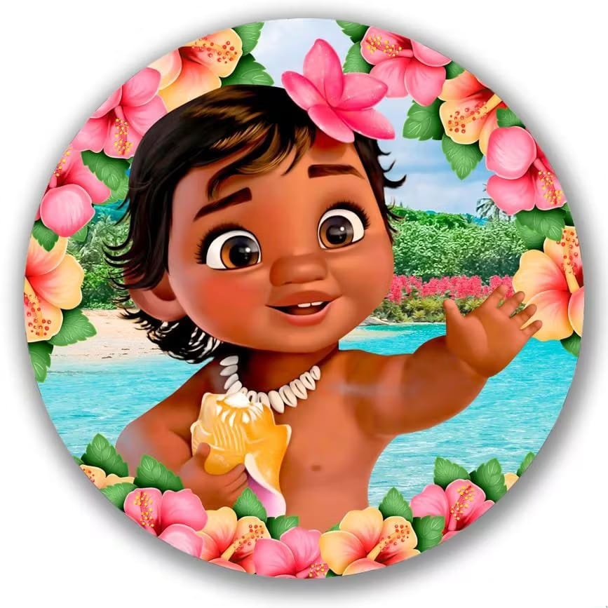 Capa Mini Festa Moana Baby - Una Fest Pegue e Monte