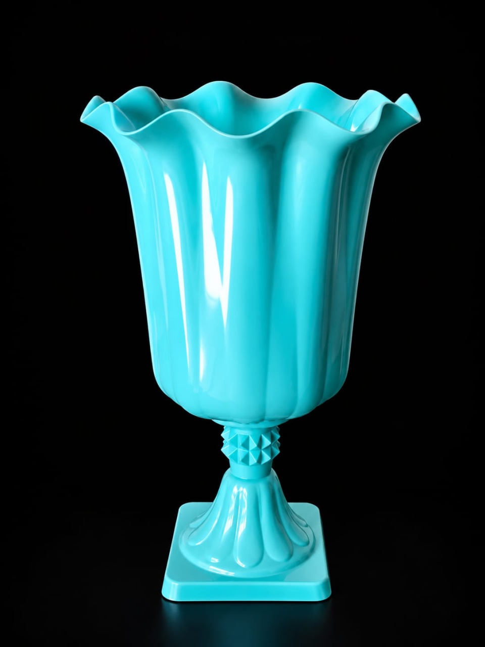Vaso Grego Franzido Azul Claro - Una Fest Pegue e Monte