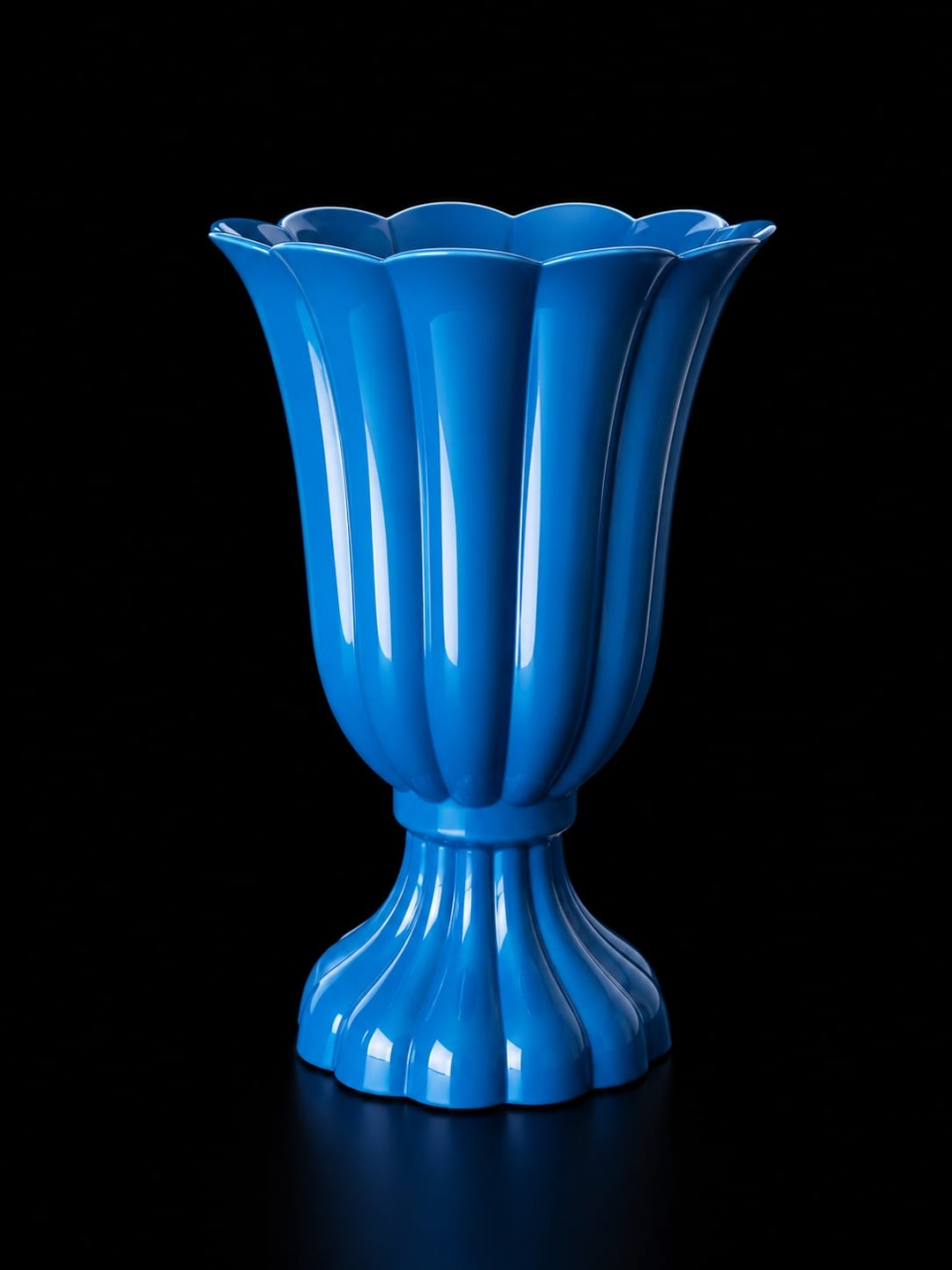 Vaso Grego Franzido M Azul - Una Fest Pegue e Monte