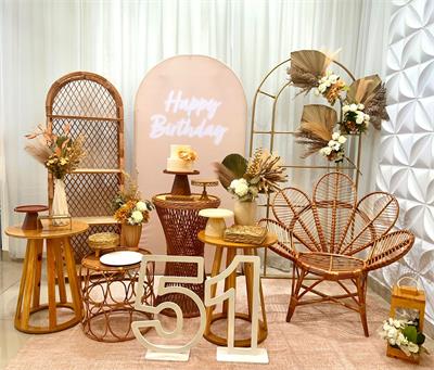 Happy Birthday Móveis de Rattan (Box 291) - NUBIA FESTAS