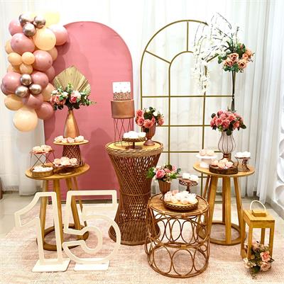 A - Rose Gold Rattan 15 Anos (Box 175) - NUBIA FESTAS