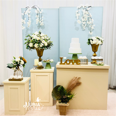 Verde Oliva Com Dourado (Box 405) - NUBIA FESTAS