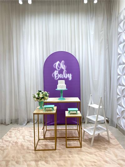 Baby Roxo (Box 435)   Obs: Cadastrar E Adicionar  Aparador Dourado - NUBIA FESTAS