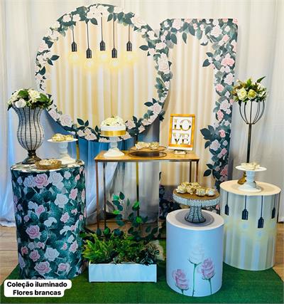 A - Coleção Iluminado Flores Brancas (Box 123) - NUBIA FESTAS