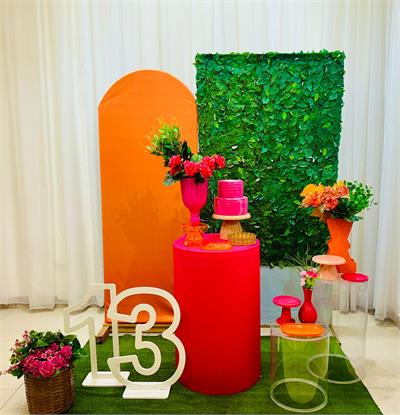 A - Pink Com Laranja (Box 238) - NUBIA FESTAS