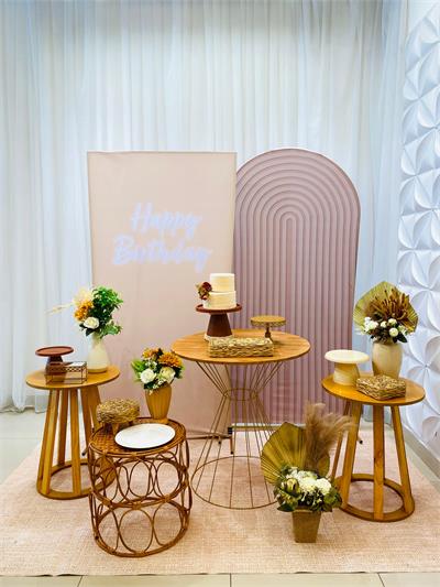 Marrom E Bege Happy Birthday (Box 413) - NUBIA FESTAS