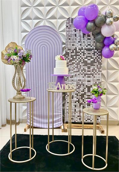 Z - 15 Anos Lavanda Com Prata (Box 120) - NUBIA FESTAS