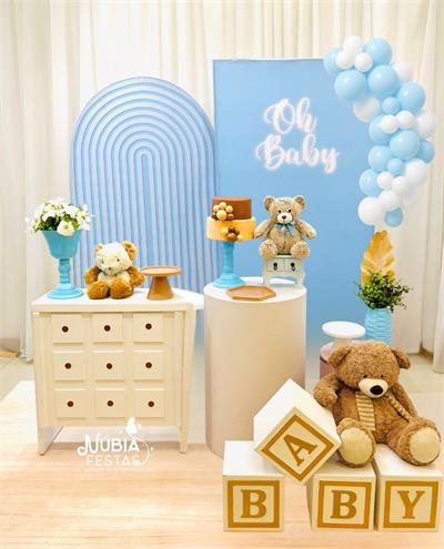 Oh Baby Azul Bege (Box 588) - NUBIA FESTAS