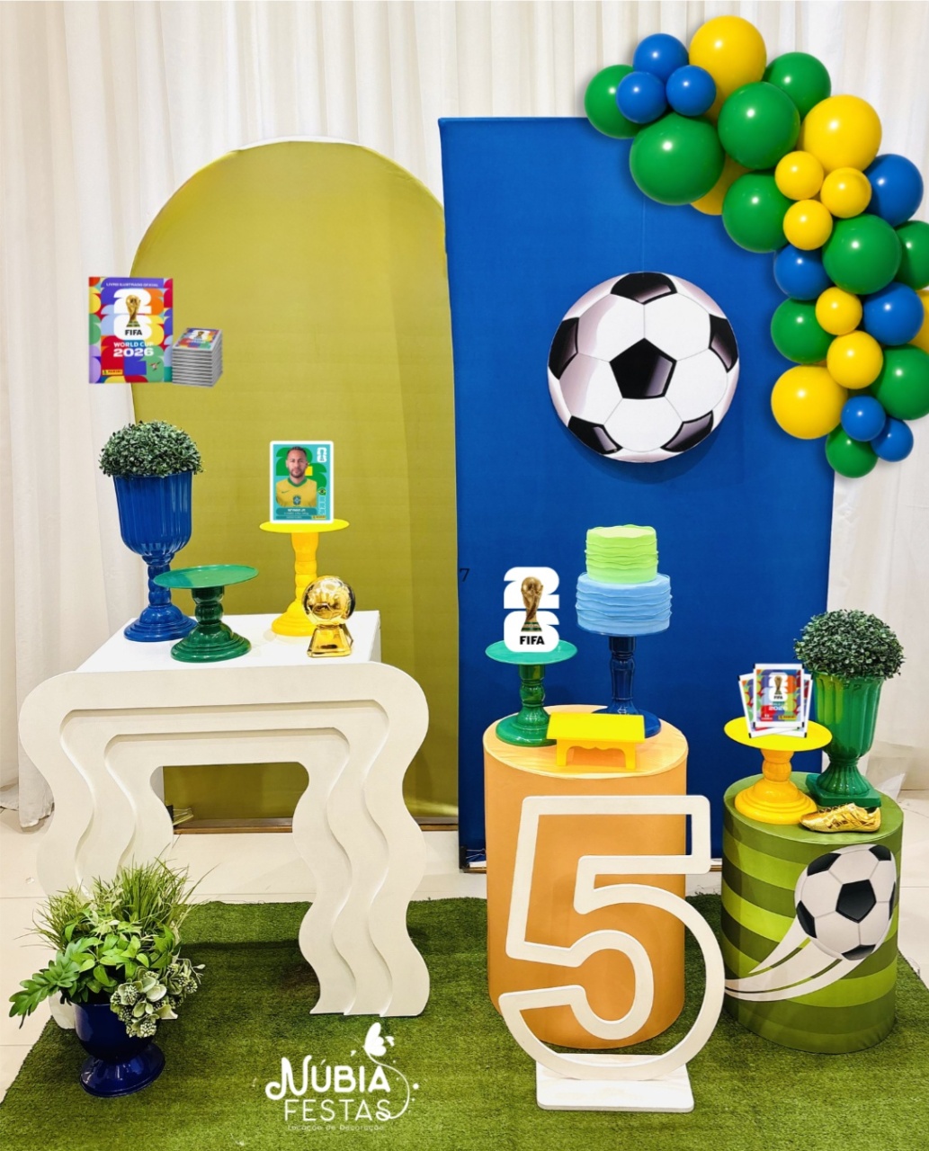 A - Decoração Copa Bola de Futebol - NUBIA FESTAS