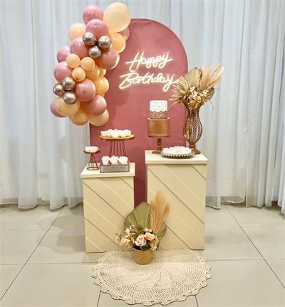A - Rose Gold Luxo Com Led (Box 167) - NUBIA FESTAS