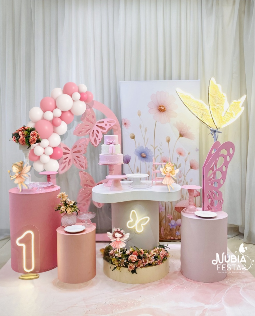 A - Jardim Rosa (Falta Cadastrar Painel de Flores) - NUBIA FESTAS