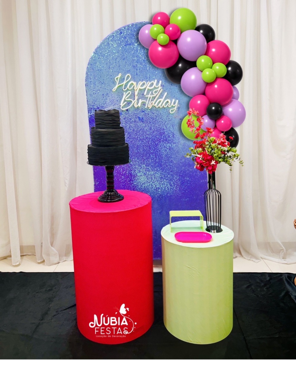 Z - Neon Roxo E Pink - NUBIA FESTAS